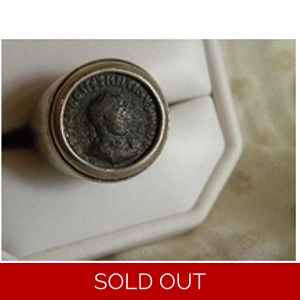 Old Roman Coin & 925 Sterling Ring